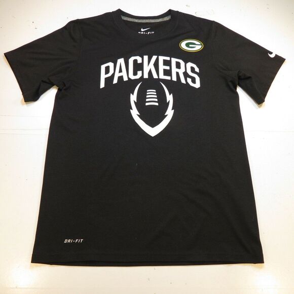 GREEN BAY PACKERS T SHIRT Sz S NFL FOOTBALL NIKE DRI FIT - Picture 2 of 4